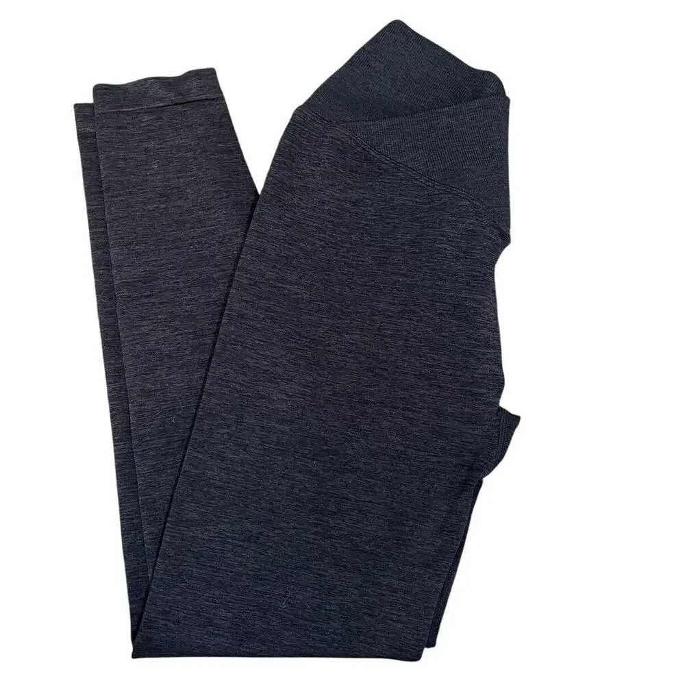 Buffbunny Ribbed Cross Waist Leggings Active Gray/Purple M